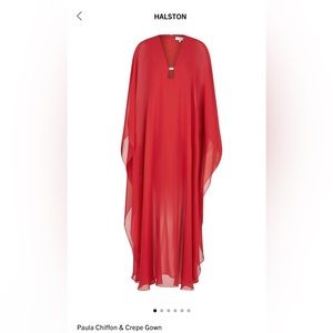 Halston’s Paula  chiffon dress. New with tags. Size 10.